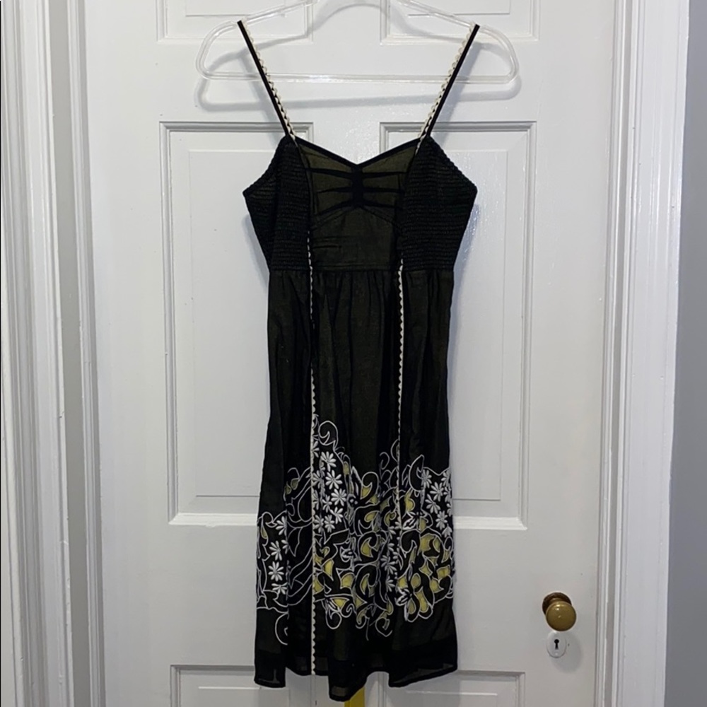 Floreat (Anthropologie) Black & Yellow Dress sz 2